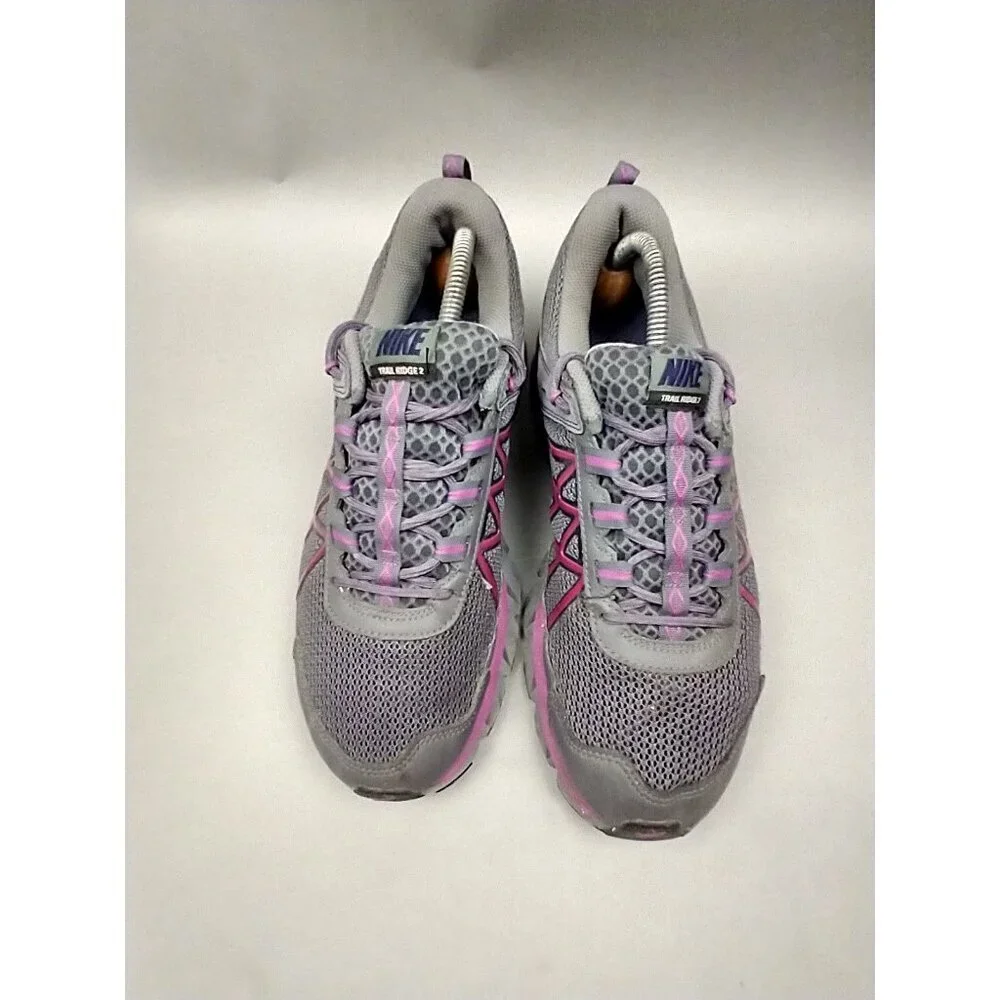 Nike Trail Ridge 2 Womens 10 Gray‎ Purple Hiking Outdoor Active 472687-003